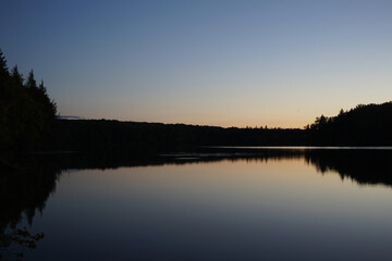 sunset over the lake