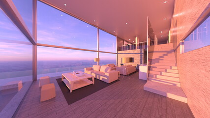 3D rendering of Inside the house