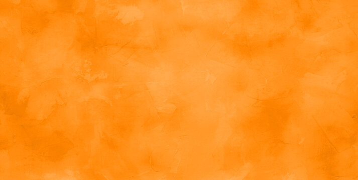 Wide Angle Bright Orange Stucco Background