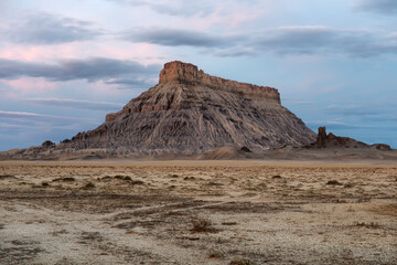 Factory Butte in early morning light, Utah
