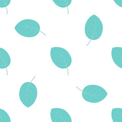 Green leaf pattern, flat style