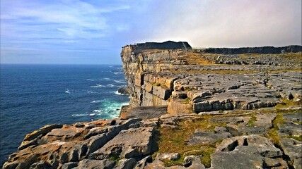 cliffs of Inishmore at sunset