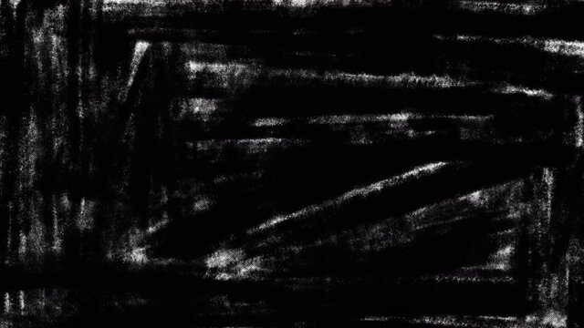 Black grunge painted canvas background, stop motion animation effect 
