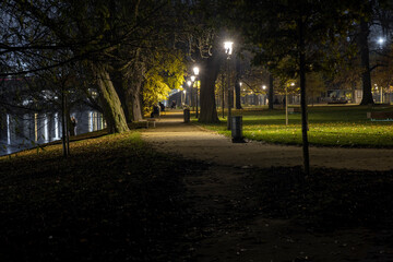 Fototapeta premium park at night