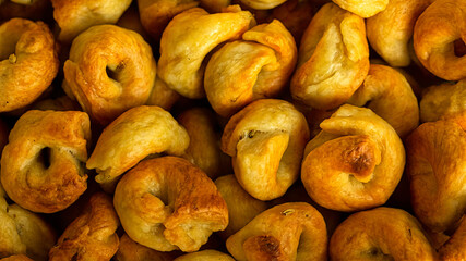 Home made taralli pugliesi, flavored with fennel seeds