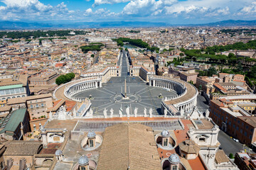 Fototapeta premium View of Rome from the Dome of St. Peter's Basilica