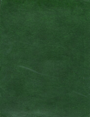 Textile texture. Green old book cover. Rough canvas surface. Blank retro page. Empty place for text. Perfect for background and vintage style design.