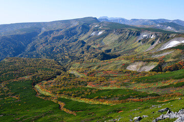 緑岳から見た秋の高根ケ原（北海道・大雪山）
