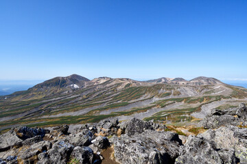 秋の白雲岳頂上（北海道・大雪山）
