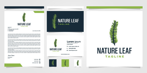 business, company or corporate brand identity. nature leaf vector logo