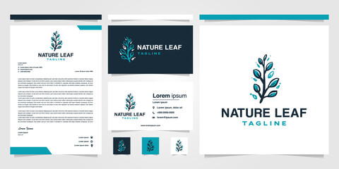 business, company or corporate brand identity. nature leaf vector logo