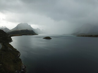 Fototapeta na wymiar A fjord in the Lofoten islands.