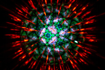 3D illustration or rendering made with light painting. Abstract ball of lights. Representation of other unknown worlds.