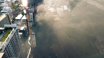 fire in a high-rise building