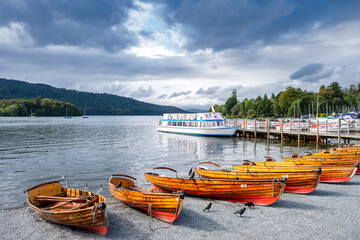 Lake Windermere on the beautiful Lake District in England - 392549292