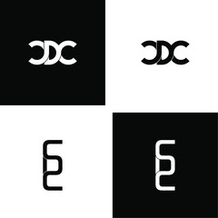 cdc letter original monogram logo design