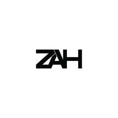 zah letter original monogram logo design