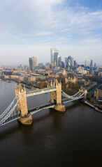 Aerial view of the Tower Bridge in London. One of London's most famous bridges and must-see...