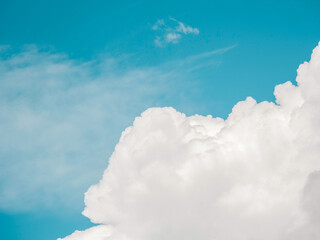 Naklejka na ściany i meble blue sky puffy clouds