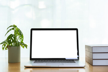 Isolated laptop computer screen with clipping path