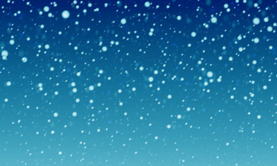 Abstract blue soft light with circlel blurred bokeh christmas background.