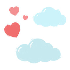 texture clouds and balloons for background design