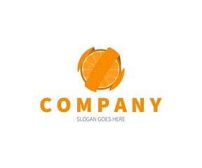 Orange Peel Logo Concept. Vector Design Illustration. Symbol and Icon Vector Template.