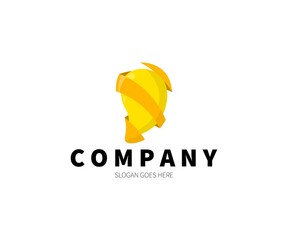 Mango Peel Logo Concept. Vector Design Illustration. Symbol and Icon Vector Template.