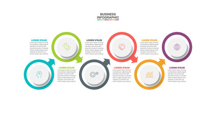 Business data visualization. timeline infographic icons designed for abstract background template milestone element modern diagram process technology digital marketing data presentation chart Vector