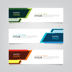 Modern banner template with abstract shape for your ads banner, header, footer, print and social media.