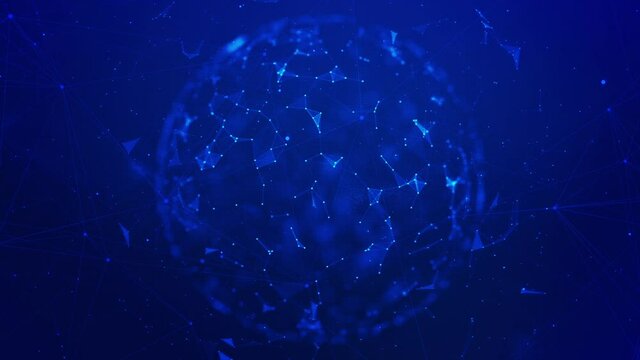 Beautiful abstract plexus sphere background. Abstract plexus sphere for work theme, business, technology or network security.