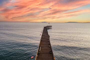 Aerial View of Ventura Pier. 