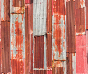 Old rusty zinc wall
