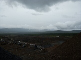 clouds over the mountain