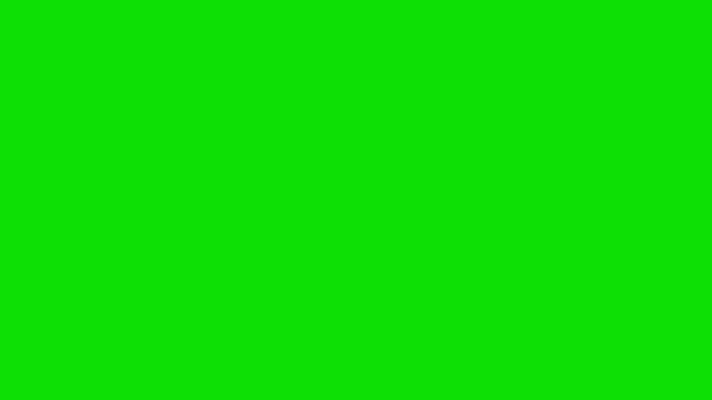 3D cartoon space rocket transition on green screen background animation.