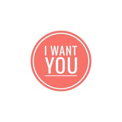 ''I want you'' Lettering Illustration