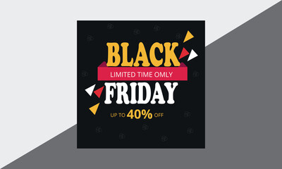November Shopping Discount Offer for Black Friday. Poster and banner Design.