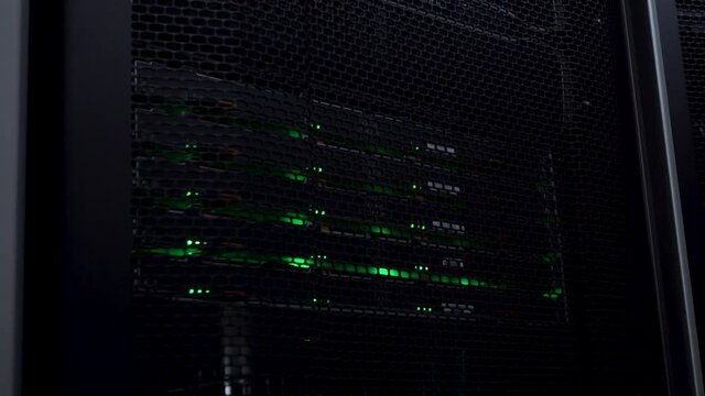 Big Provider Data Dark Center Server Rack. 2021