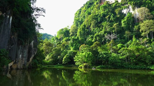Scenic mountains and lake view in Tambun, Perak