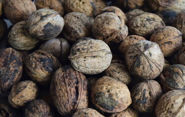 close up of walnuts on the table