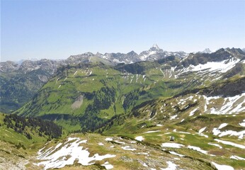 Beautiful mountain and forest view, Alps