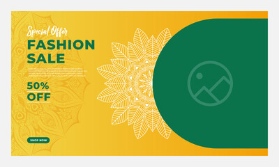 Mega sale concept banner template design. Discount abstract promotion layout. Special offer mandala vector illustration. Design for banner, presentation, flyer, poster, invitation.