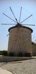 Stone windmills on the island