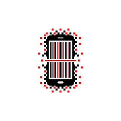 Mobile barcode abstract logo.