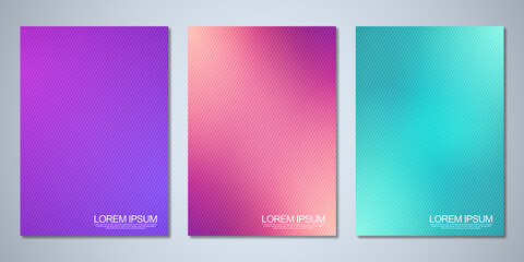 Blurred backgrounds for cover design, brochure layout, book, poster mockup, and flyer template. Colorful pattern, vibrant colors, fluid abstract, blended colours.