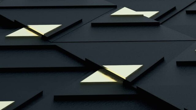 Abstract pattern of triangles. Abstract background for presentation.  Bright tech futuristic background. Seamless looping, cyclical video, endless loop 3D render. Video animation Ultra HD 4K 3840x2160