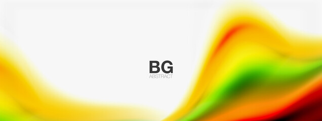 Abstract Background. Smooth flowing lines, blurred waves, rainbow color style stripes. Vector illustrations for covers, banners, flyers and posters and other