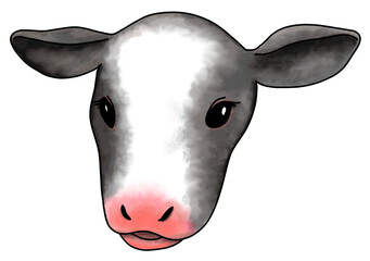 子牛の顔イラスト
