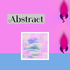 Abstract template with shapes and text

