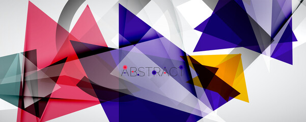 Geometric abstract background. Color triangle shapes. Vector illustration for covers, banners, flyers and posters and other designs